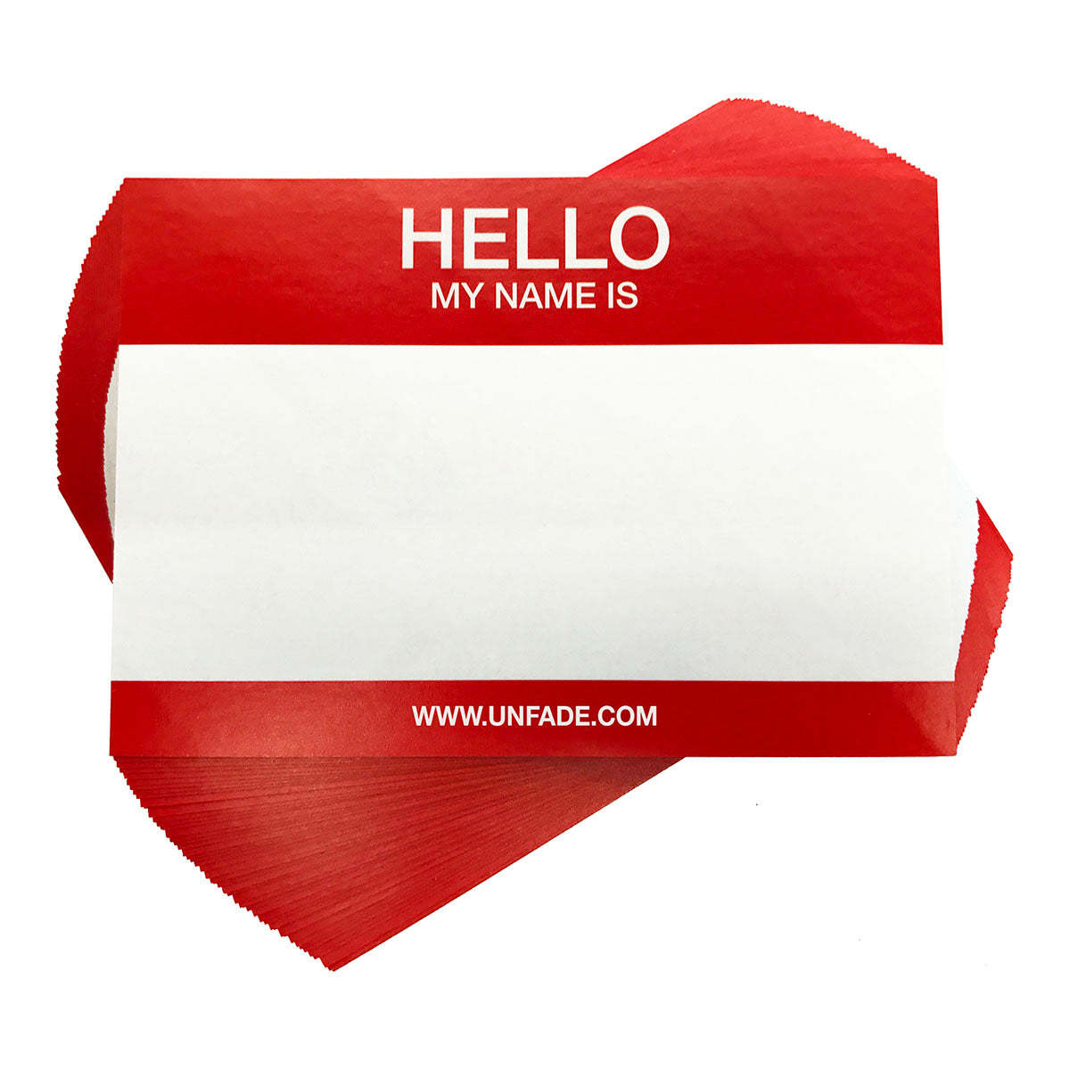 Hello My Name Is Stickers Red, 50 pcs - image 1