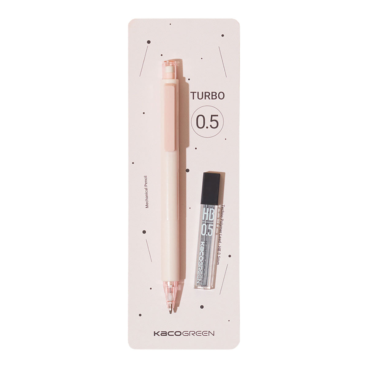 KACO Turbo Mechanical Pencil Pink 0.5 mm + HB Leads - image 2