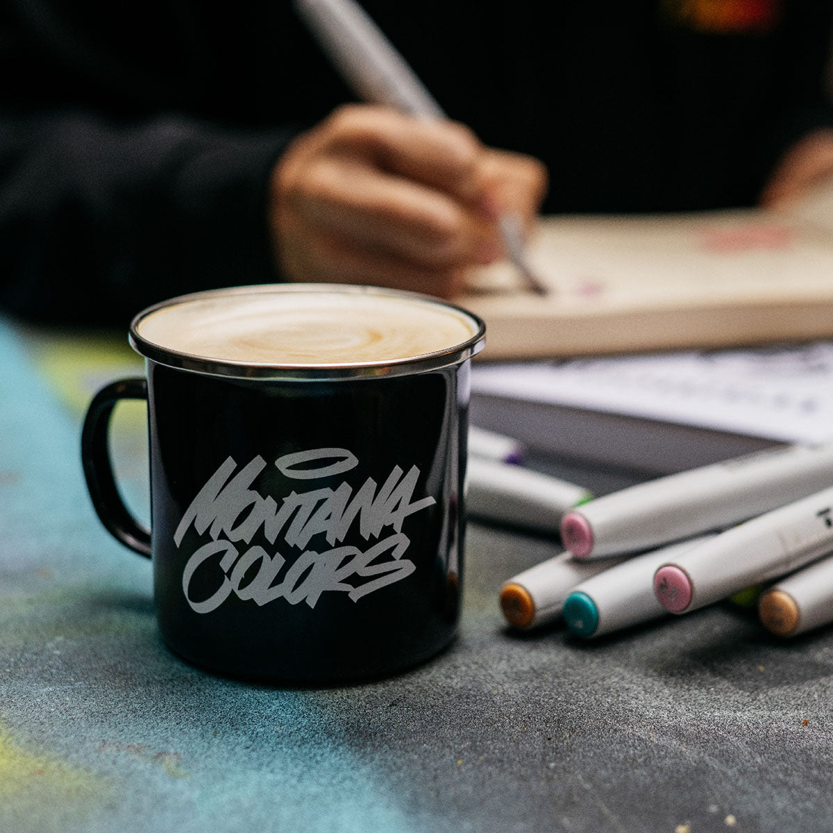 MTN Metal Enamel Mug Black White Logo - image 3