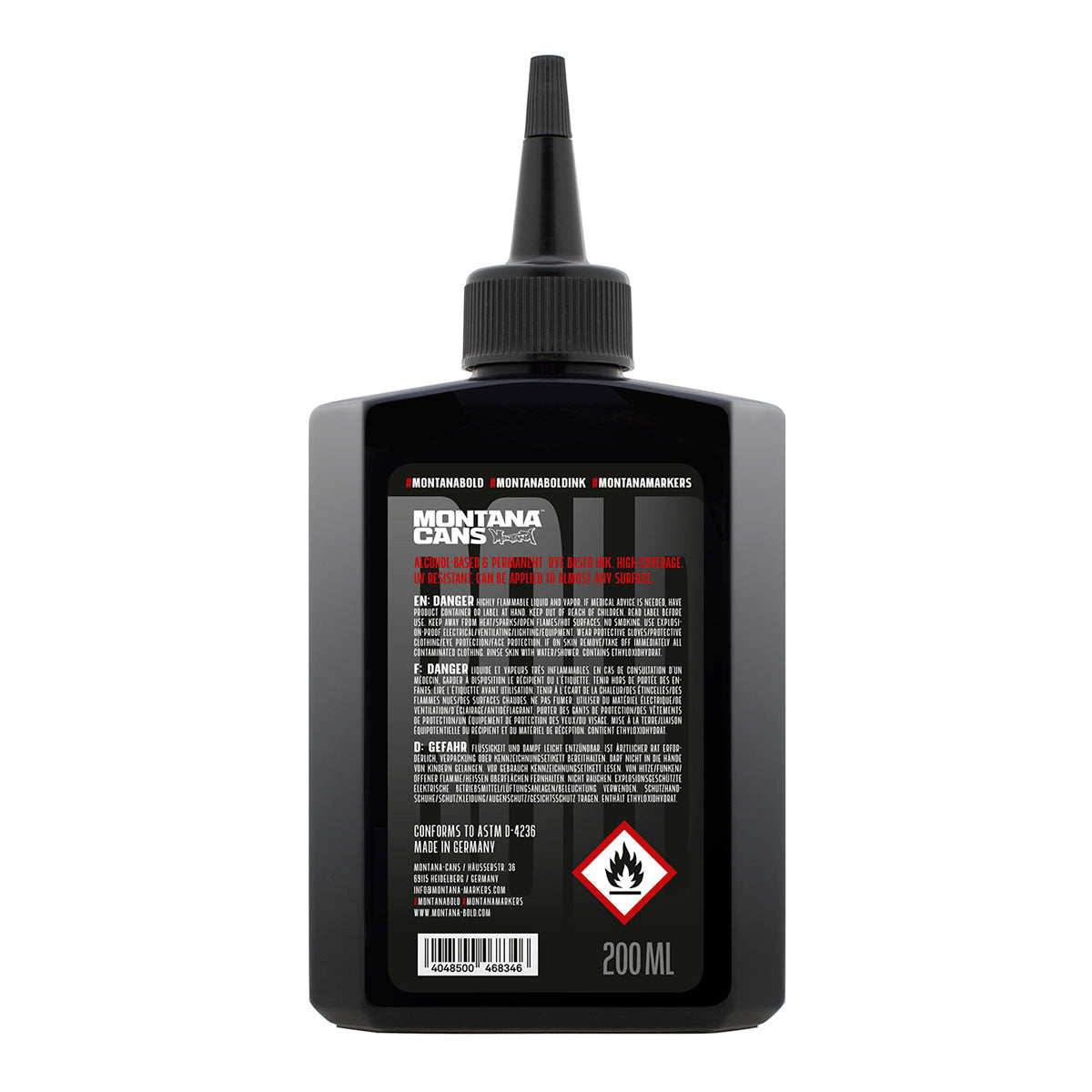 Montana BOLD Black Permanent Ultra Ink 200ml - image 2