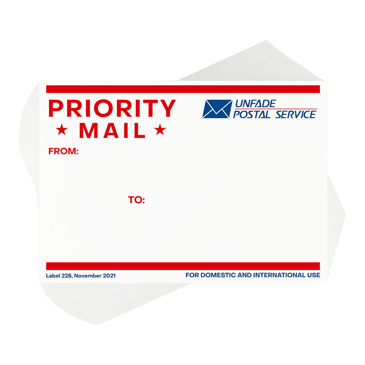 Priority Mail Stickers Red Stripes, 50 pcs - image 1