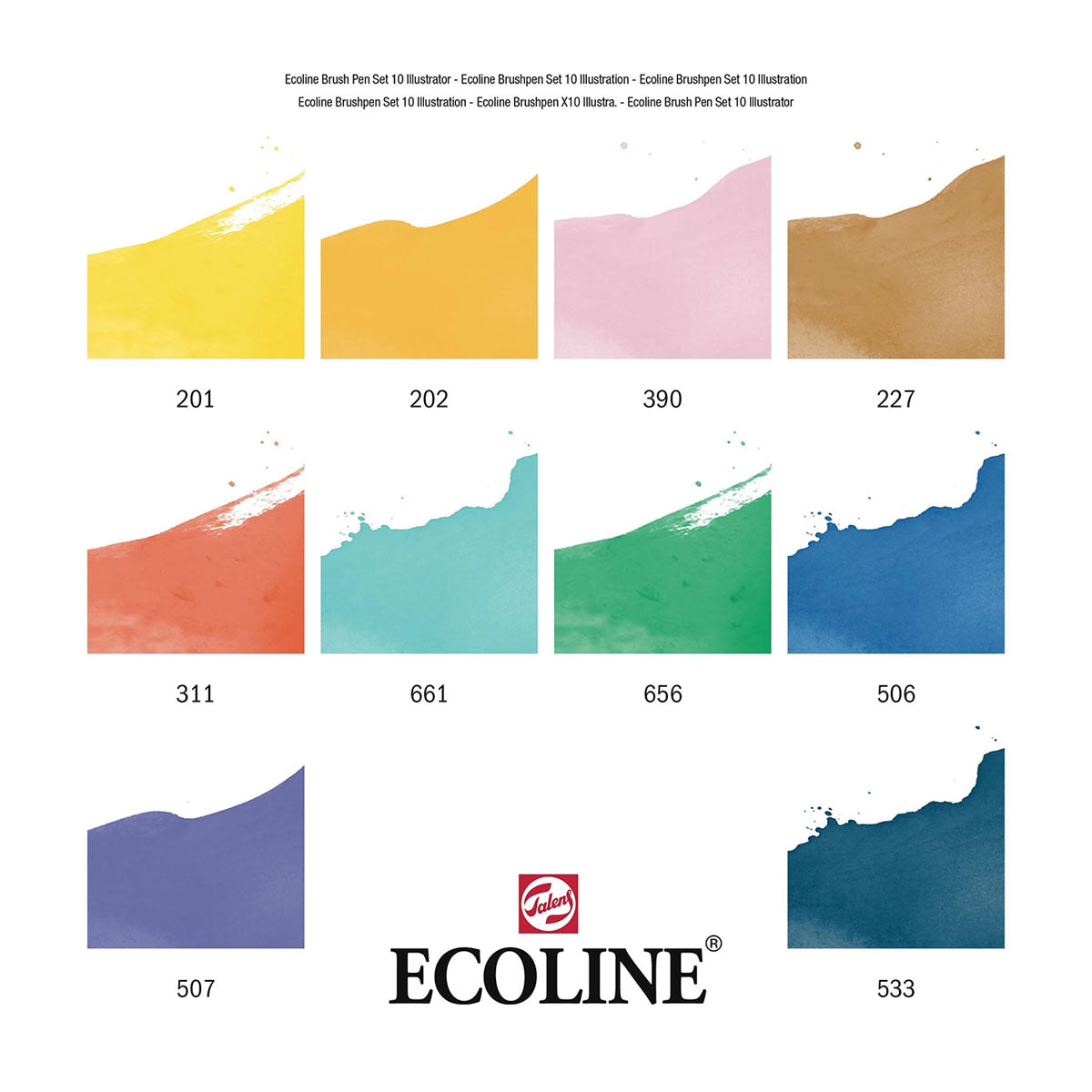 Talens Ecoline Brush Pen 10 set, Illustrator Colors - image 3