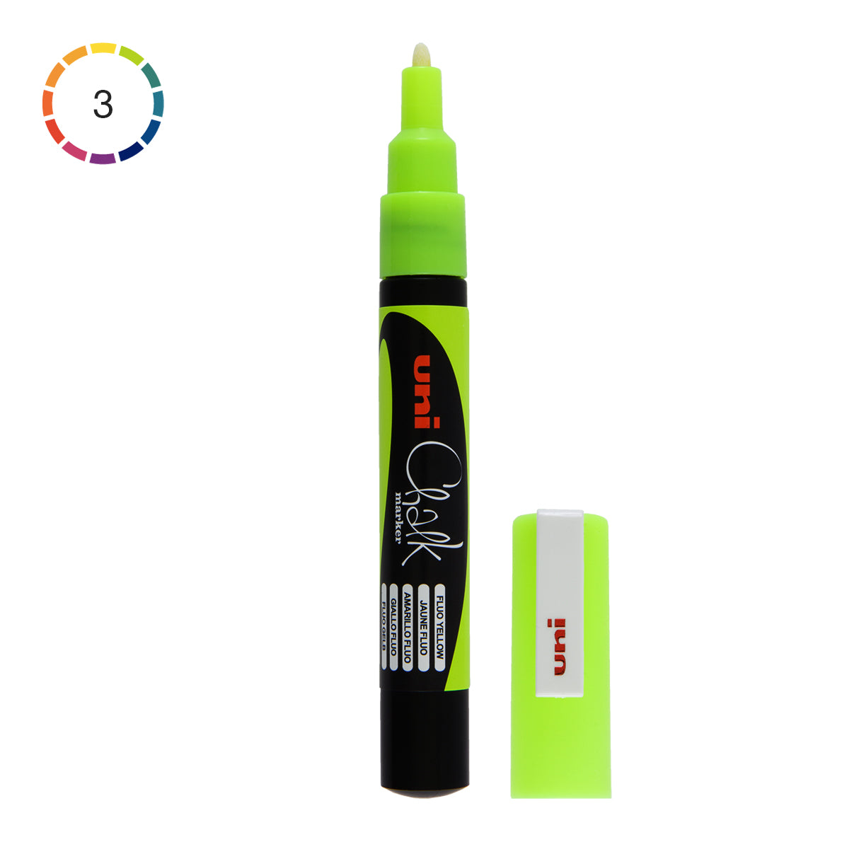Uni Chalk Marker PWE-3MS Fine, 1.3 mm - image 1