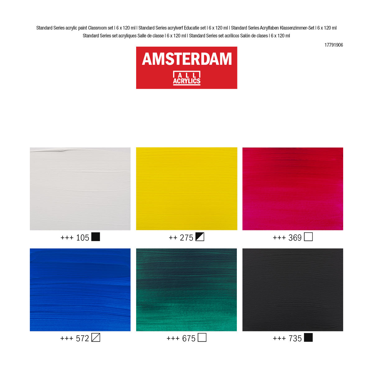 Amsterdam Standard Acrylic Paint 120 ml 6 Set Classroom - image 4
