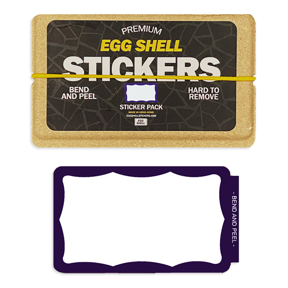 Egg Shell Stickers Purple Wavy Border 80 pcs - image 1