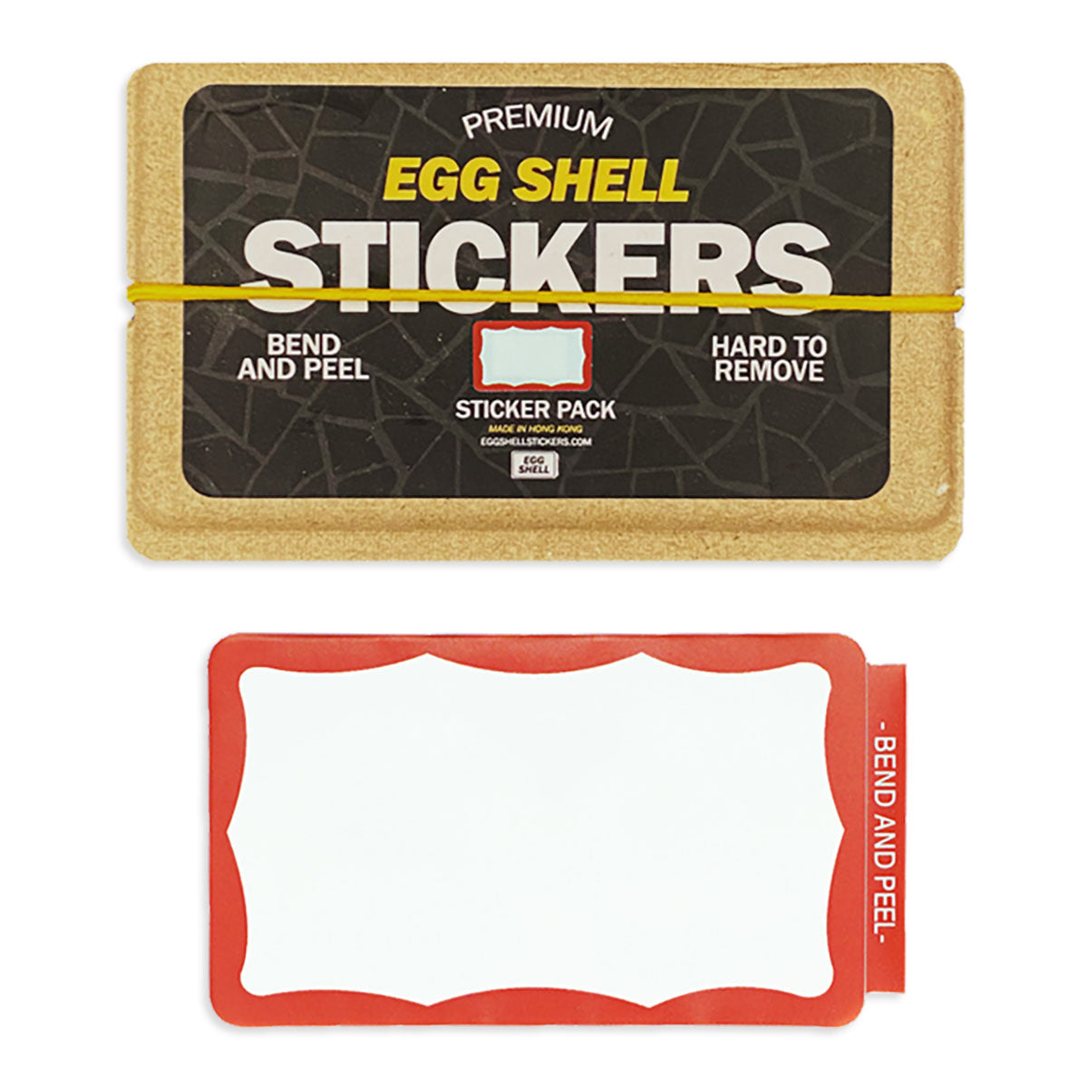 Egg Shell Stickers Red Wavy Border 80 pcs - image 1