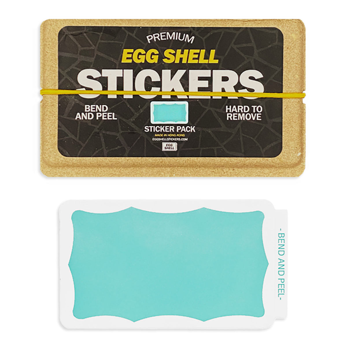 Egg Shell Stickers Teal Wavy Border 80 pcs - image 1