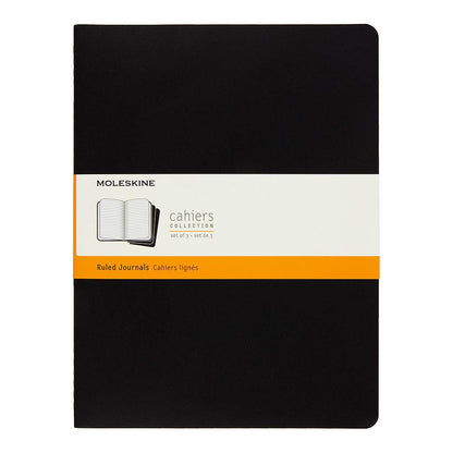 Moleskine Cahier X-Large Journal Ruled Set of 3 - Black