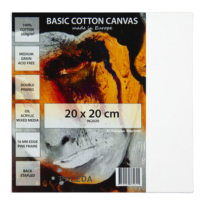 Basic Stretched Canvas 260 g Cotton 20 x 20 cm - image 1