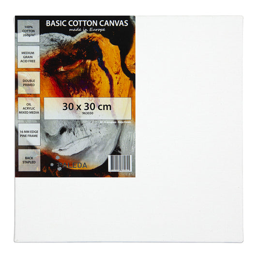 Basic Stretched Canvas 260 g Cotton 30 x 30 cm - image 1