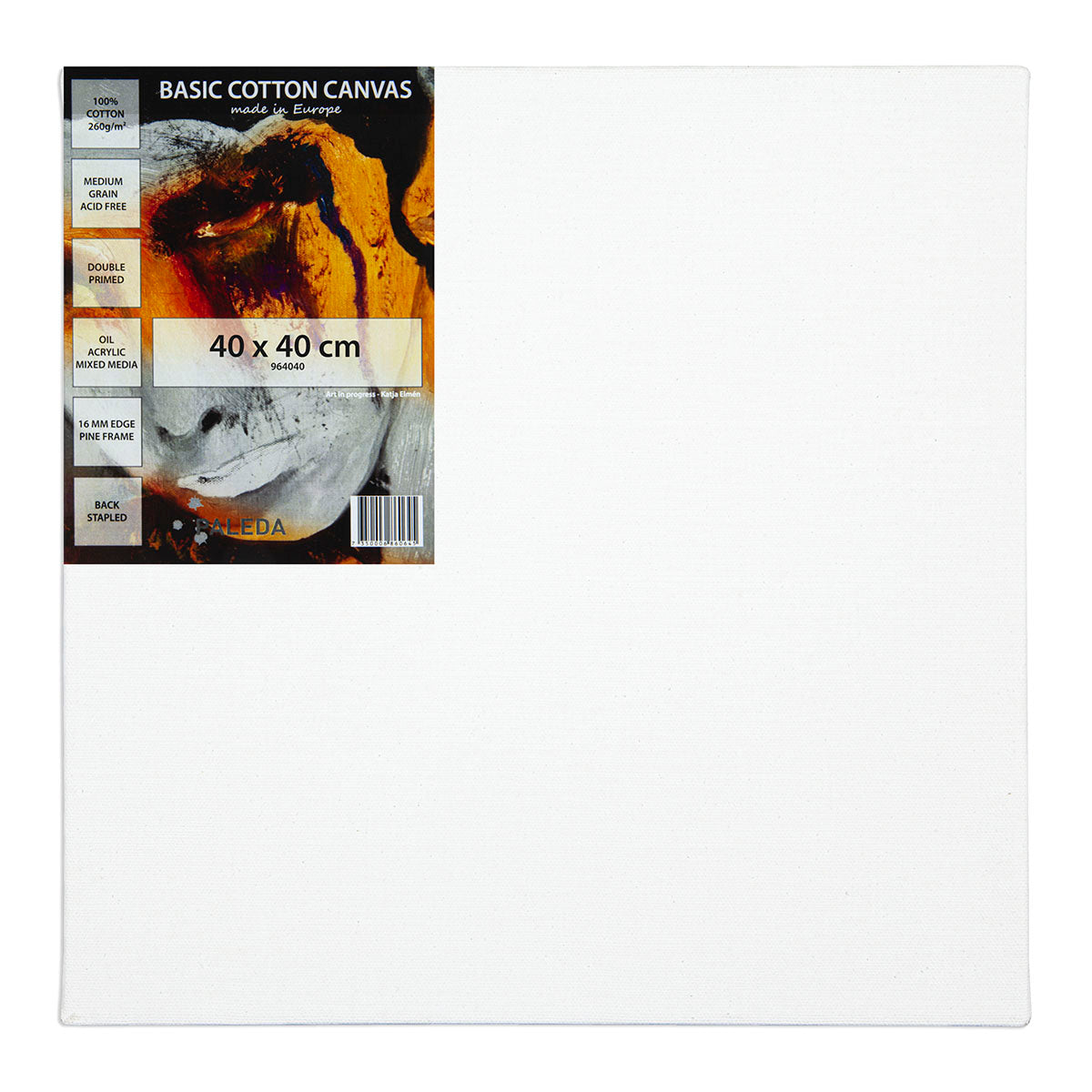 Basic Stretched Canvas 260 g Cotton 40 x 40 cm - image 1