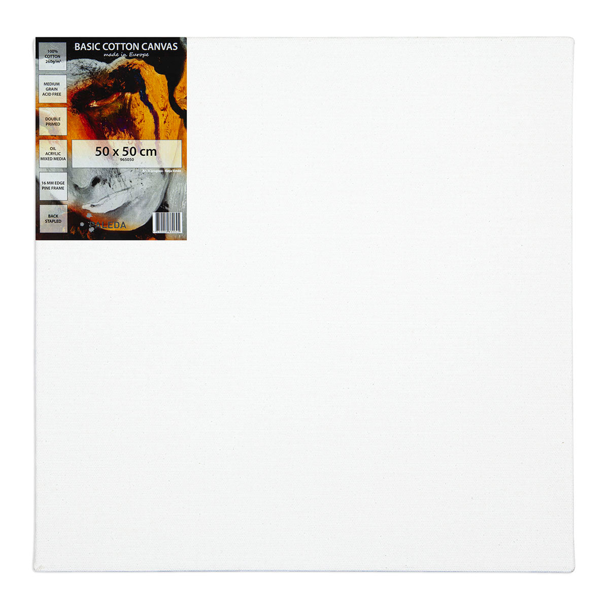 Basic Stretched Canvas 260 g Cotton 50 x 50 cm - image 1