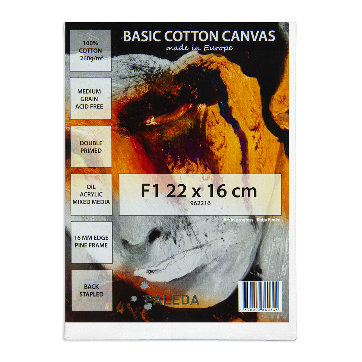 Basic Stretched Canvas 260 g Cotton F1 22 x 16 cm - image 1