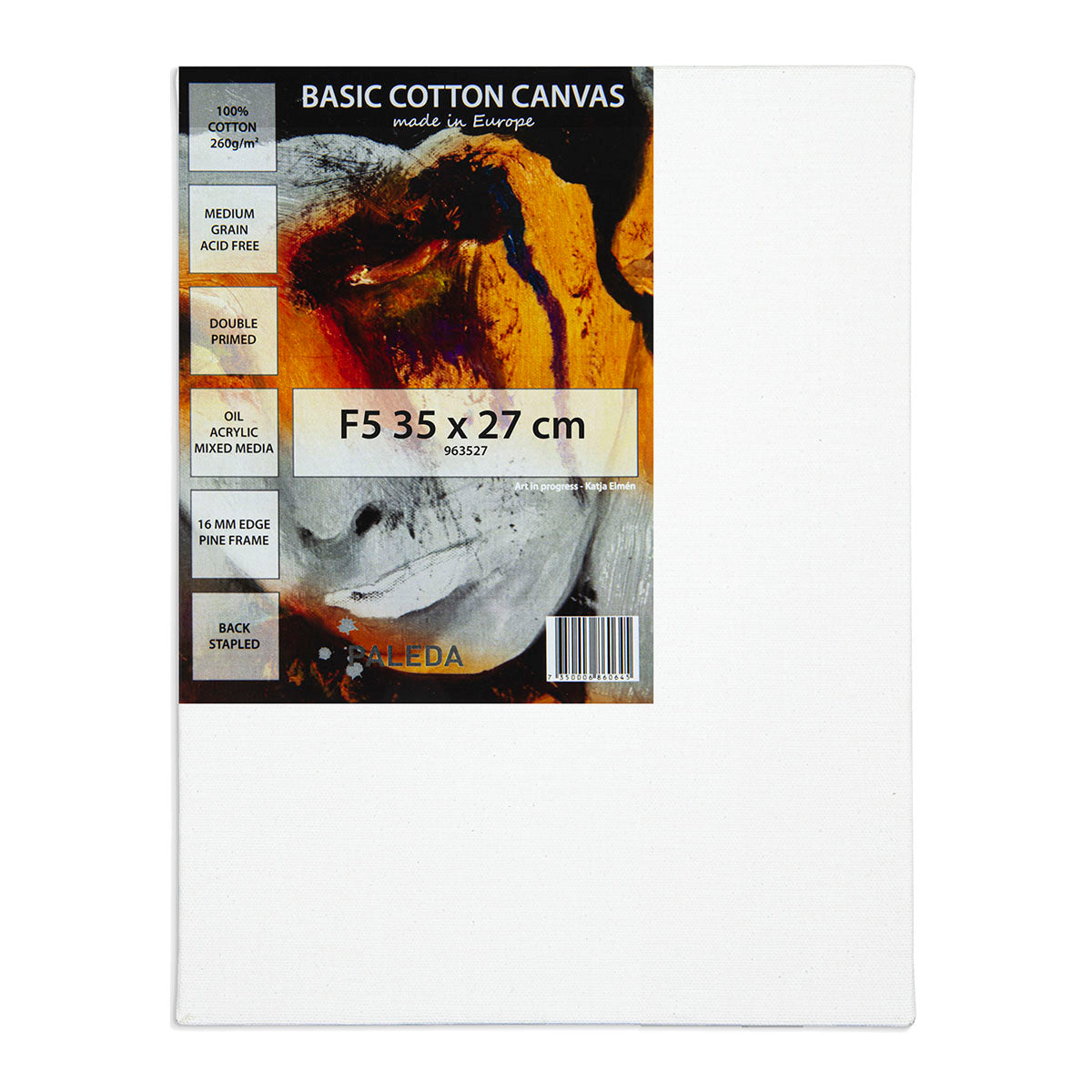 Basic Stretched Canvas 260 g Cotton F5 35 x 27 cm - image 1