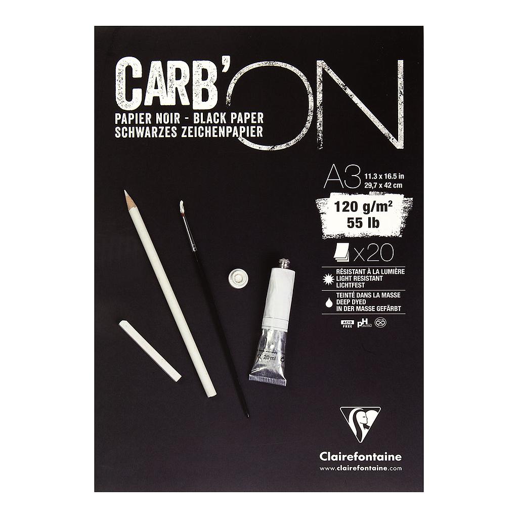 Clairefontaine Carb'ON Black Pad A3 120g 20 sheets - image 1