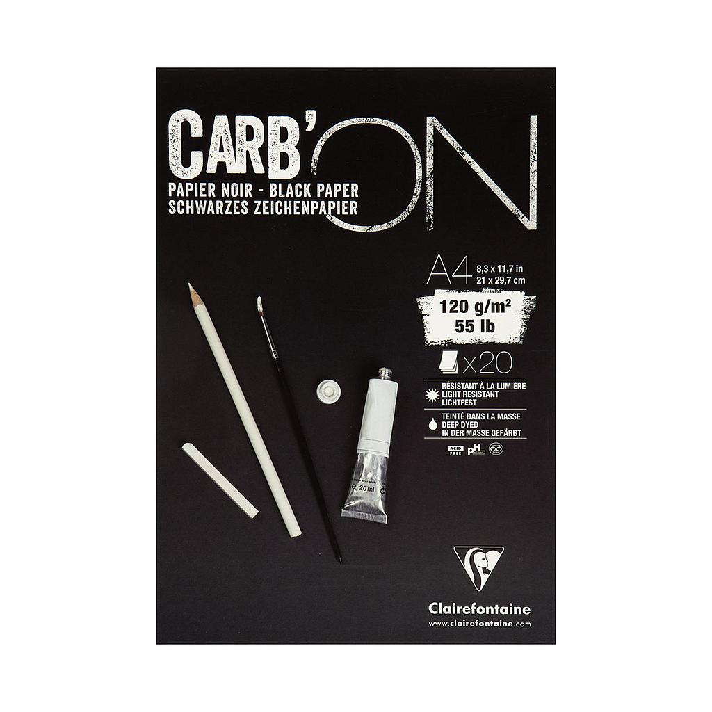 Clairefontaine Carb'ON Black Pad A4 120g 20 sheets - image 1