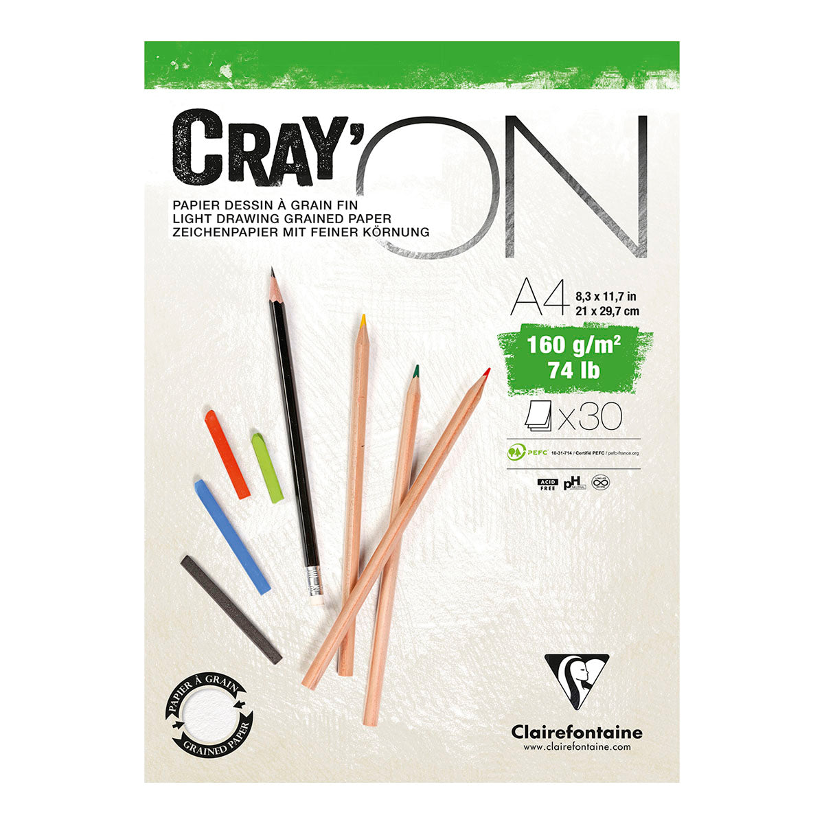 Clairefontaine Cray-ON Multi-Techniques Pad A4 160g 30 sheets - image 1