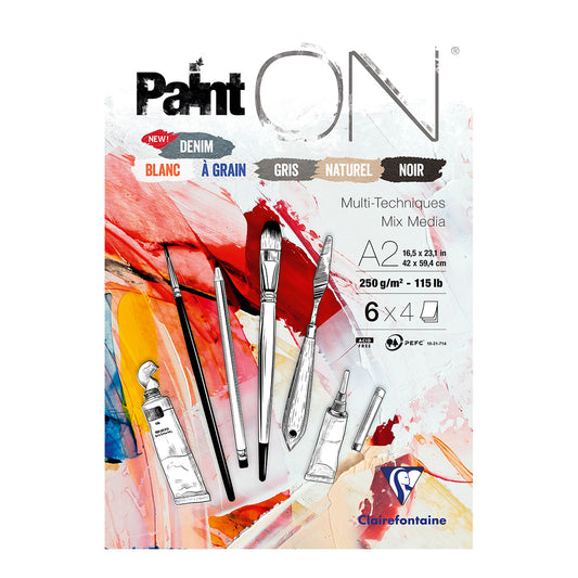 Clairefontaine Paint-ON Multi-Techniques Assorted Pad A2 250g 24 sheets - image 1