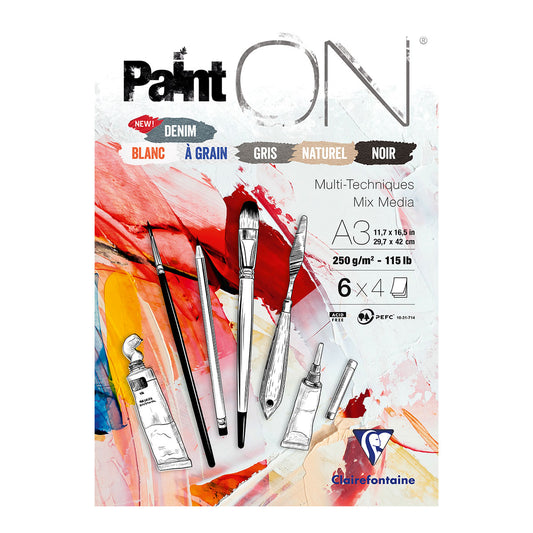 Clairefontaine Paint-ON Multi-Techniques Assorted Pad A3 250g 24 sheets - image 1