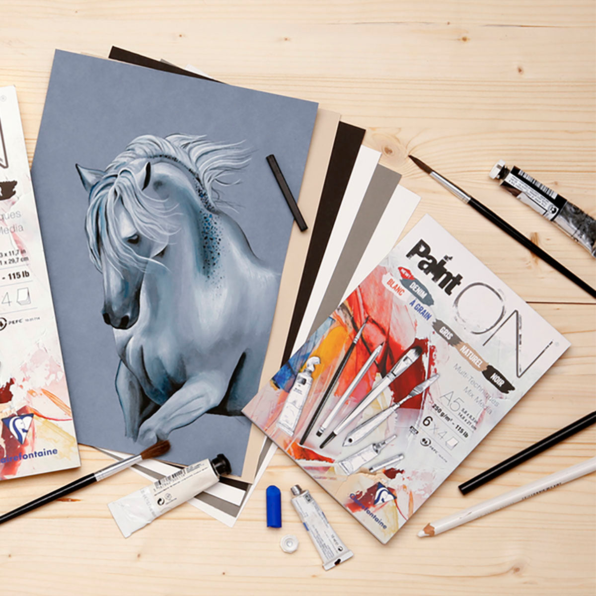 Clairefontaine Paint-ON Multi-Techniques Assorted Pad A5 250g 24 sheets - image 3