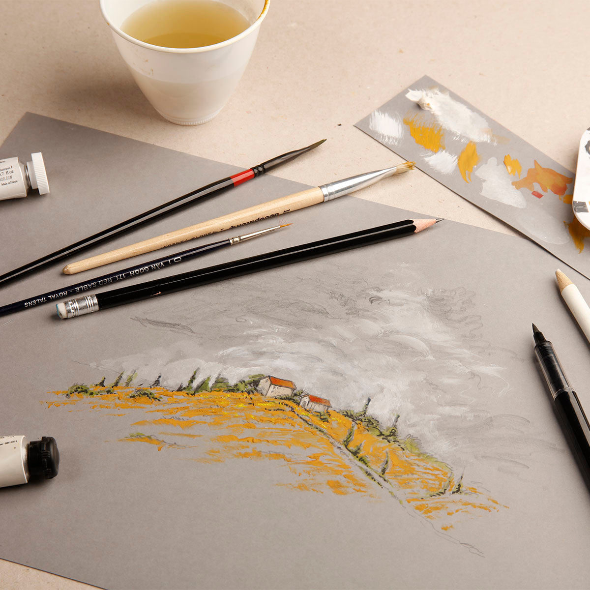 Clairefontaine Paint-ON Multi-Techniques Gris Pad A2 250g 30 sheets - image 2