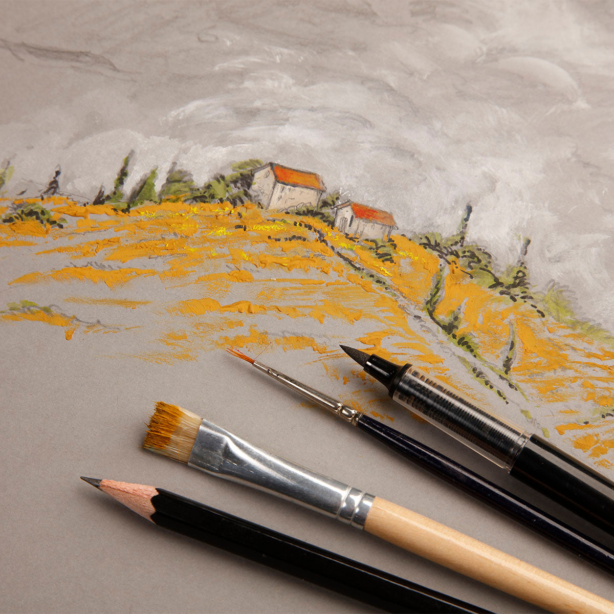 Clairefontaine Paint-ON Multi-Techniques Gris Pad A2 250g 30 sheets - image 3