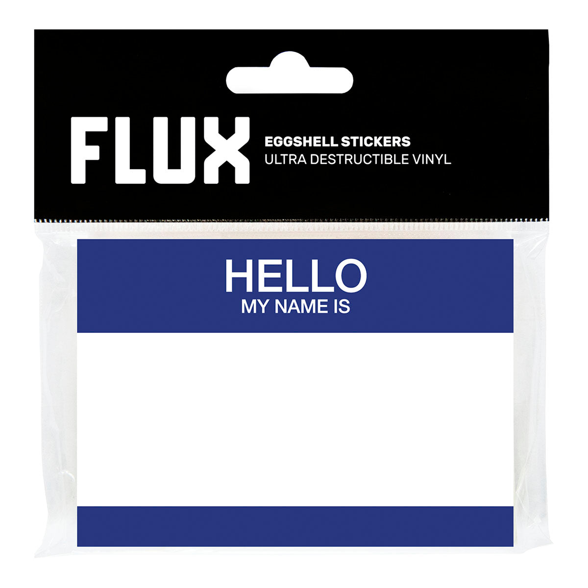 FLUX Eggshell Stickers 50 pcs Hello My Name Is Blue - image 1