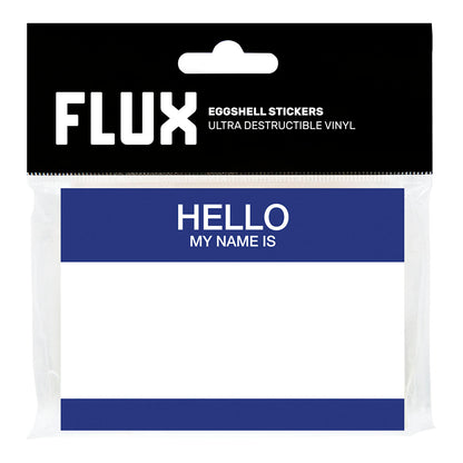 FLUX Eggshell Stickers 50 pcs Hello My Name Is Blue - image 1