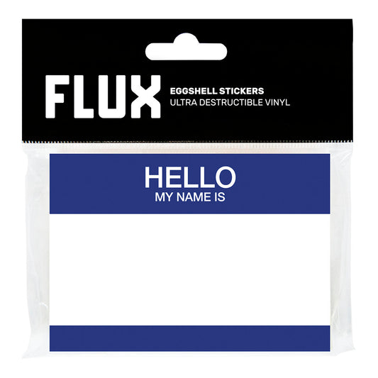 FLUX Eggshell Stickers 50 pcs Hello My Name Is Blue - image 1