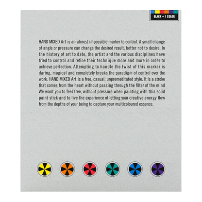 HAND MIXED Solid Paint Marker Pro ART 6 Set, Black + 1 Color - image 2