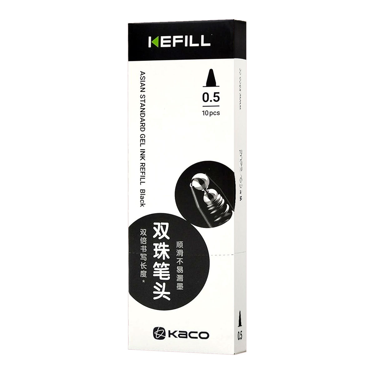 KACO Gel Ink Refill 0.5 mm 10-pack Black - image 1