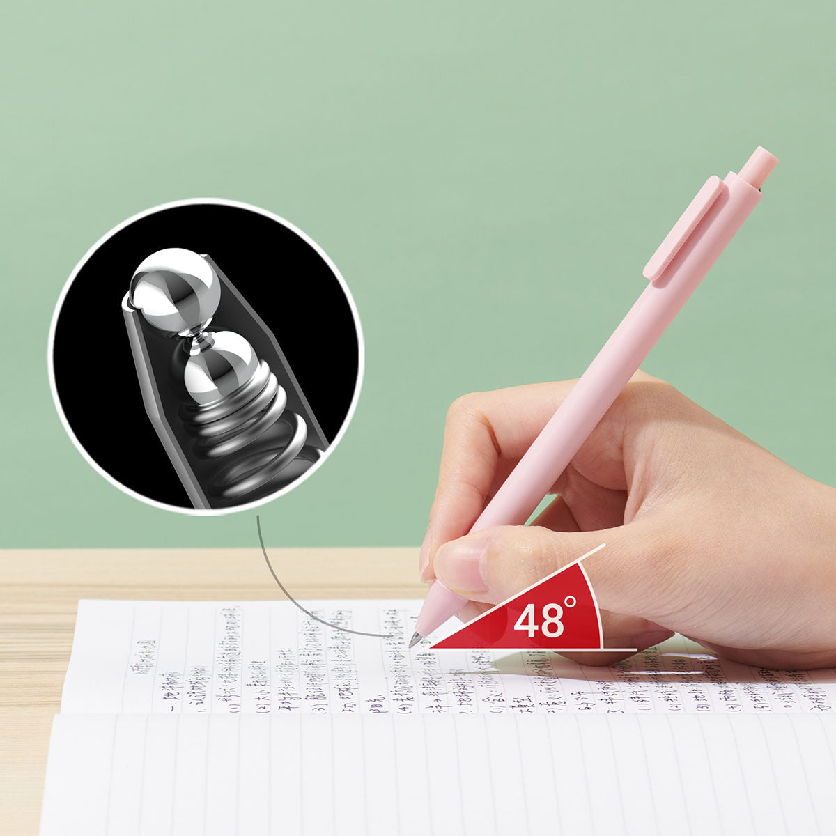 KACO Pure Recycled Plastic Soft Touch Gel Pen 0.5 mm 5 set Black - image 3