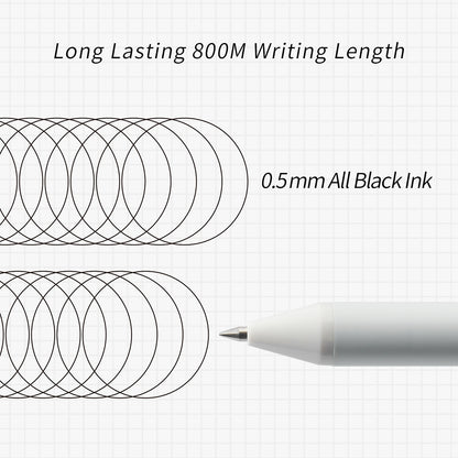 KACO Pure Recycled Plastic Soft Touch Gel Pen 0.5 mm 5 set Black - image 4