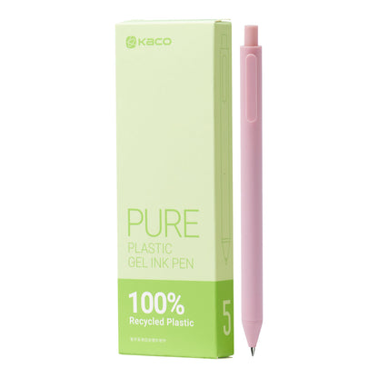 KACO Pure Recycled Plastic Soft Touch Gel Pen 0.5 mm 5 set Black - image 1