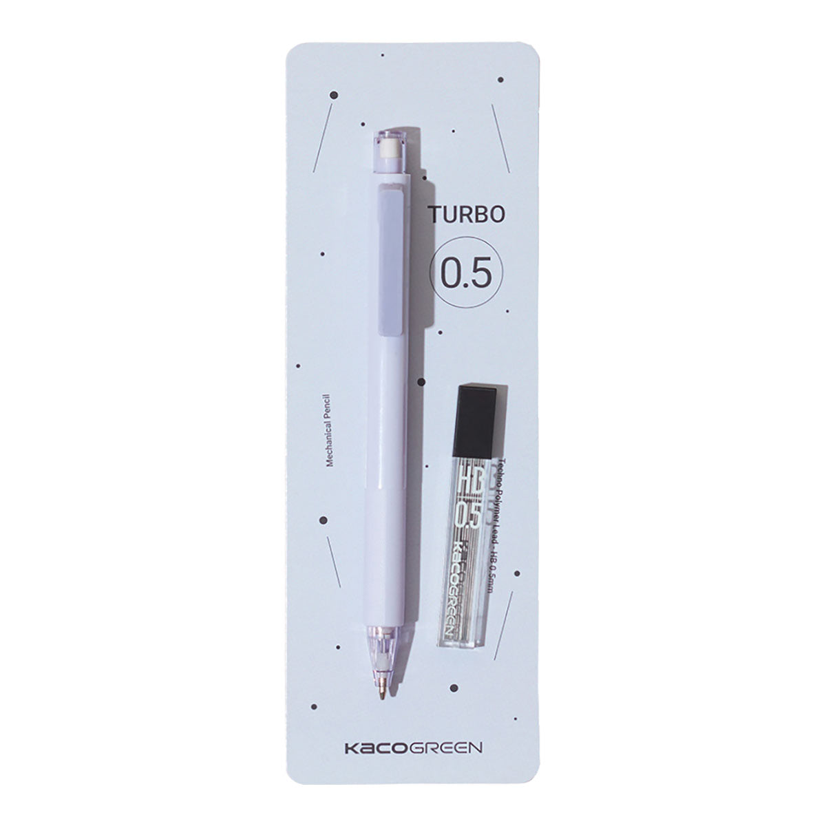 KACO Turbo Mechanical Pencil Purple 0.5 mm + HB Leads - image 2