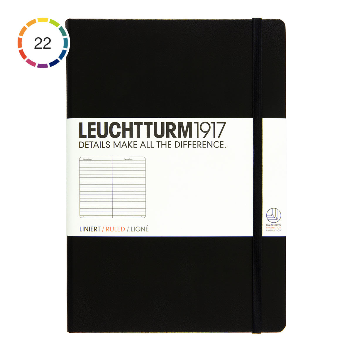 Leuchtturm1917 Notebook A5 Hard Cover, Ruled - image 1