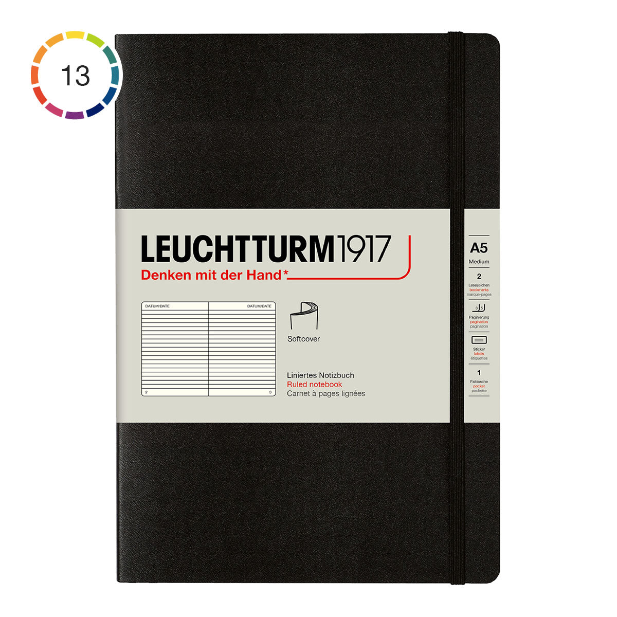Leuchtturm1917 Notebook A5 Soft Cover, Ruled - image 1