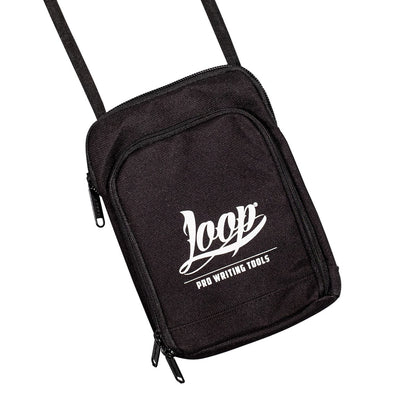 Loop Pusher Shoulder Black Bag White Logo - image 5