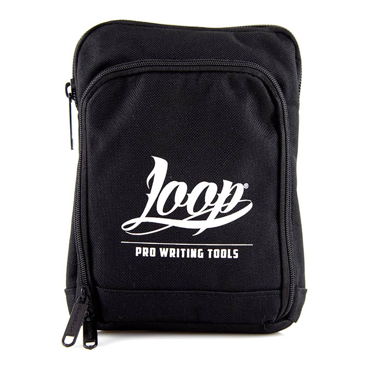 Loop Pusher Shoulder Black Bag White Logo - image 1