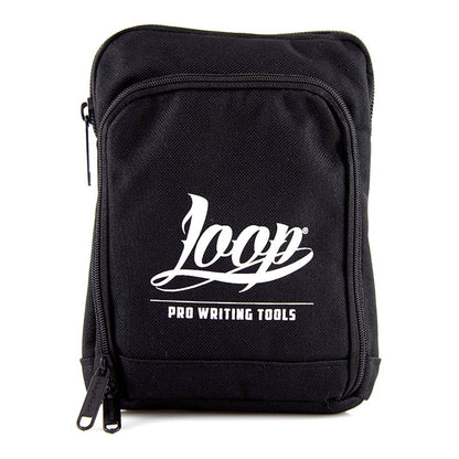 Loop Pusher Shoulder Black Bag White Logo - image 1