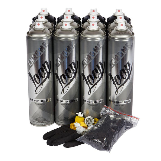 Loop Spray Paint 600ml 12-Pack, Chrome A - image 1