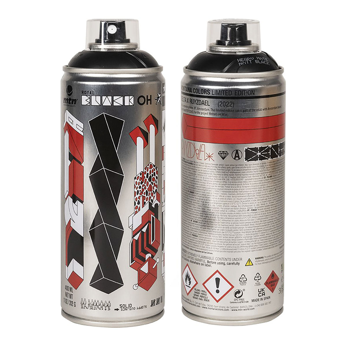 MTN Delta x Ruyzdael Limited Edition Spray Paint 400ml, Matt Black - image 2