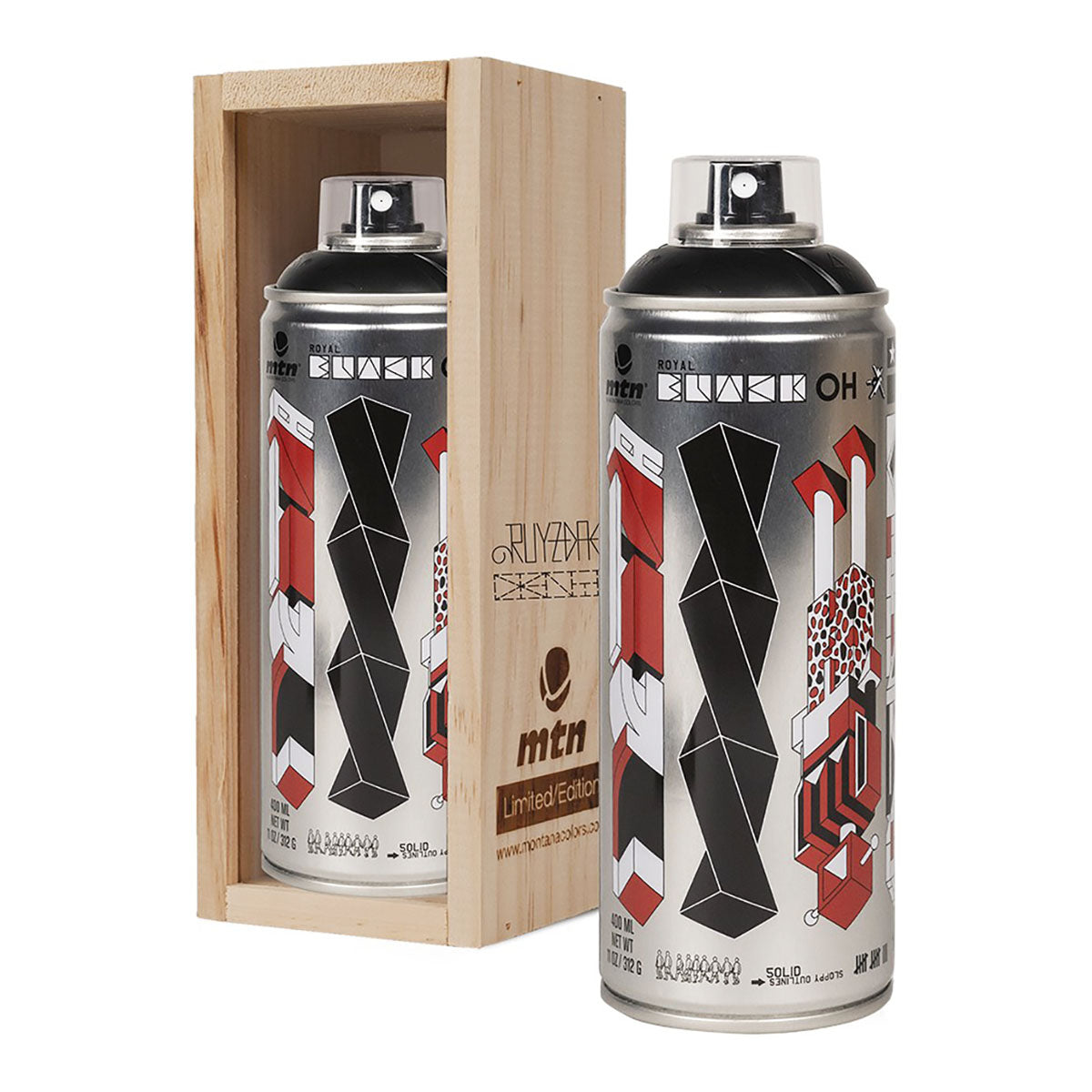 MTN Delta x Ruyzdael Limited Edition Spray Paint 400ml, Matt Black - image 1