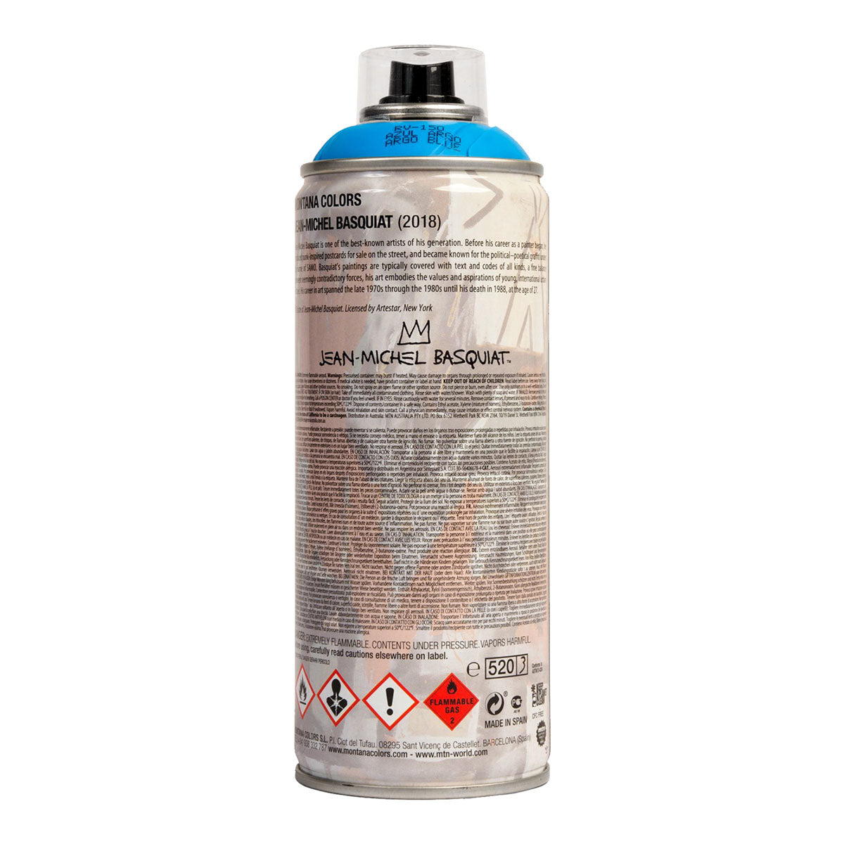 MTN Jean-Michel Basquiat Limited Edition Spray Paint 400ml, Argo Blue - image 2