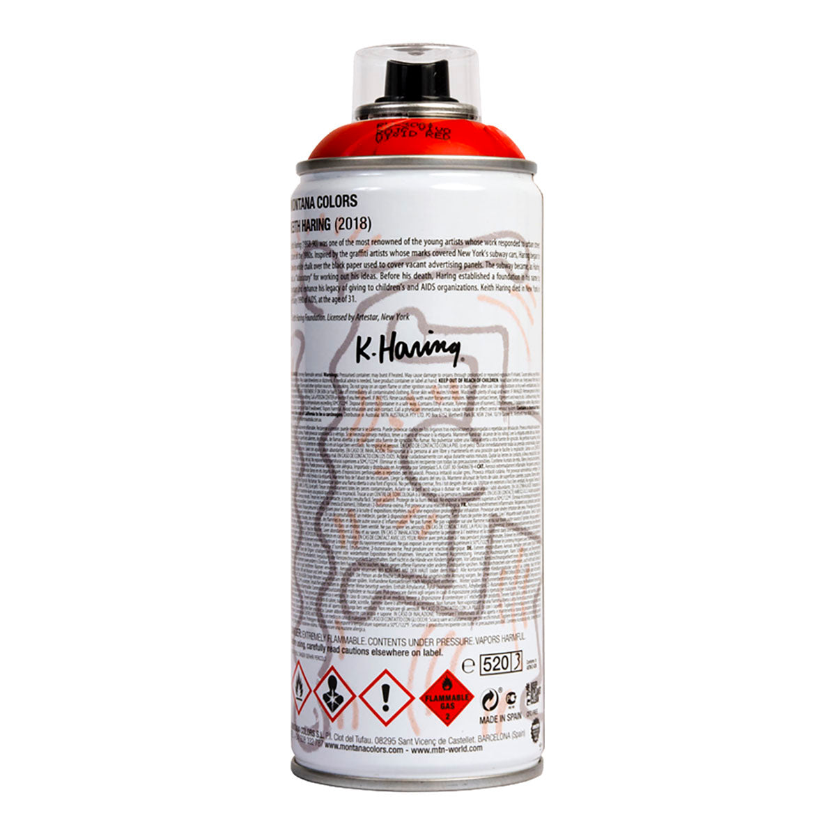 MTN Keith Haring Limited Edition Spray Paint 400ml, Vivid Red - image 2