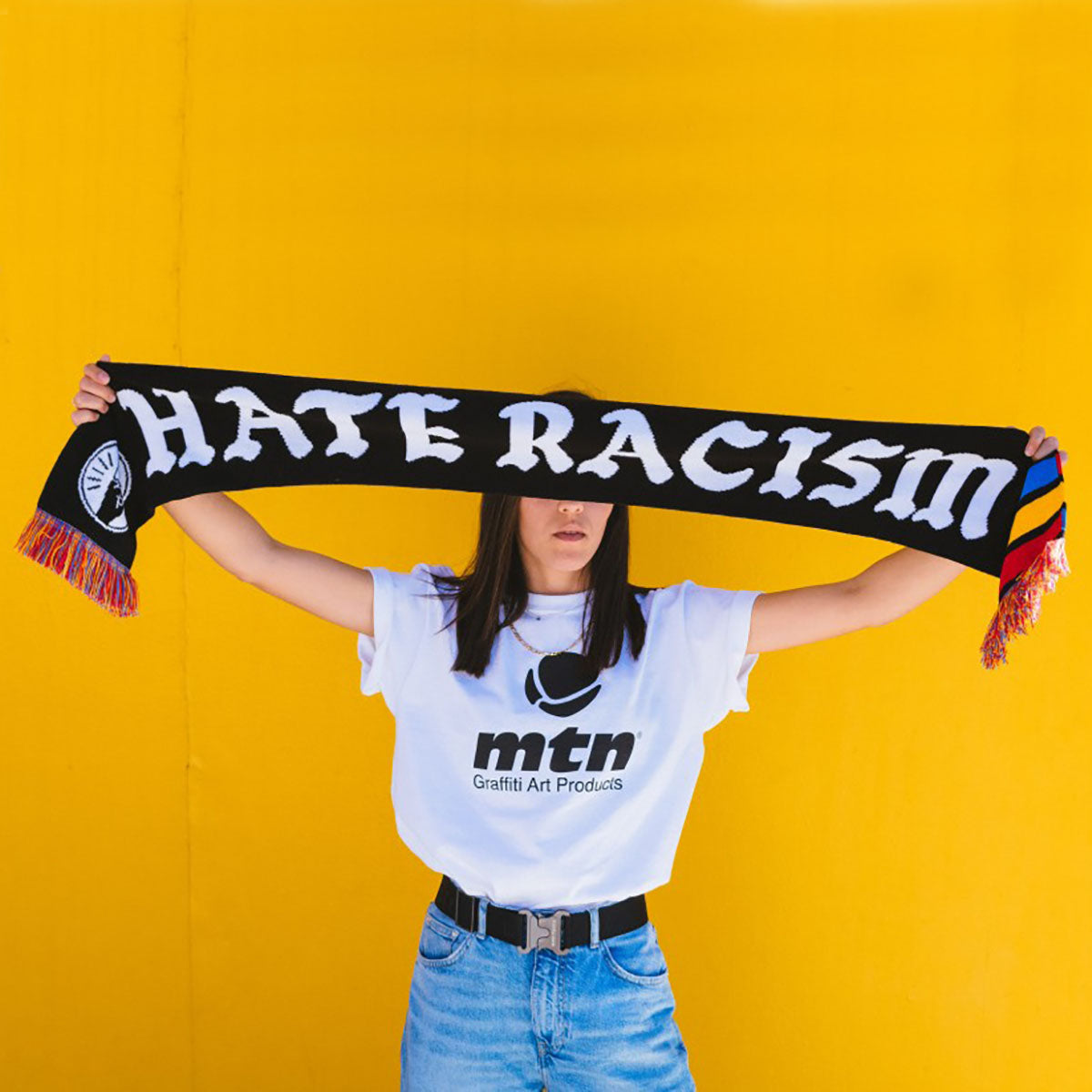 MTN Love Graffiti Hate Racism Scarf - image 4