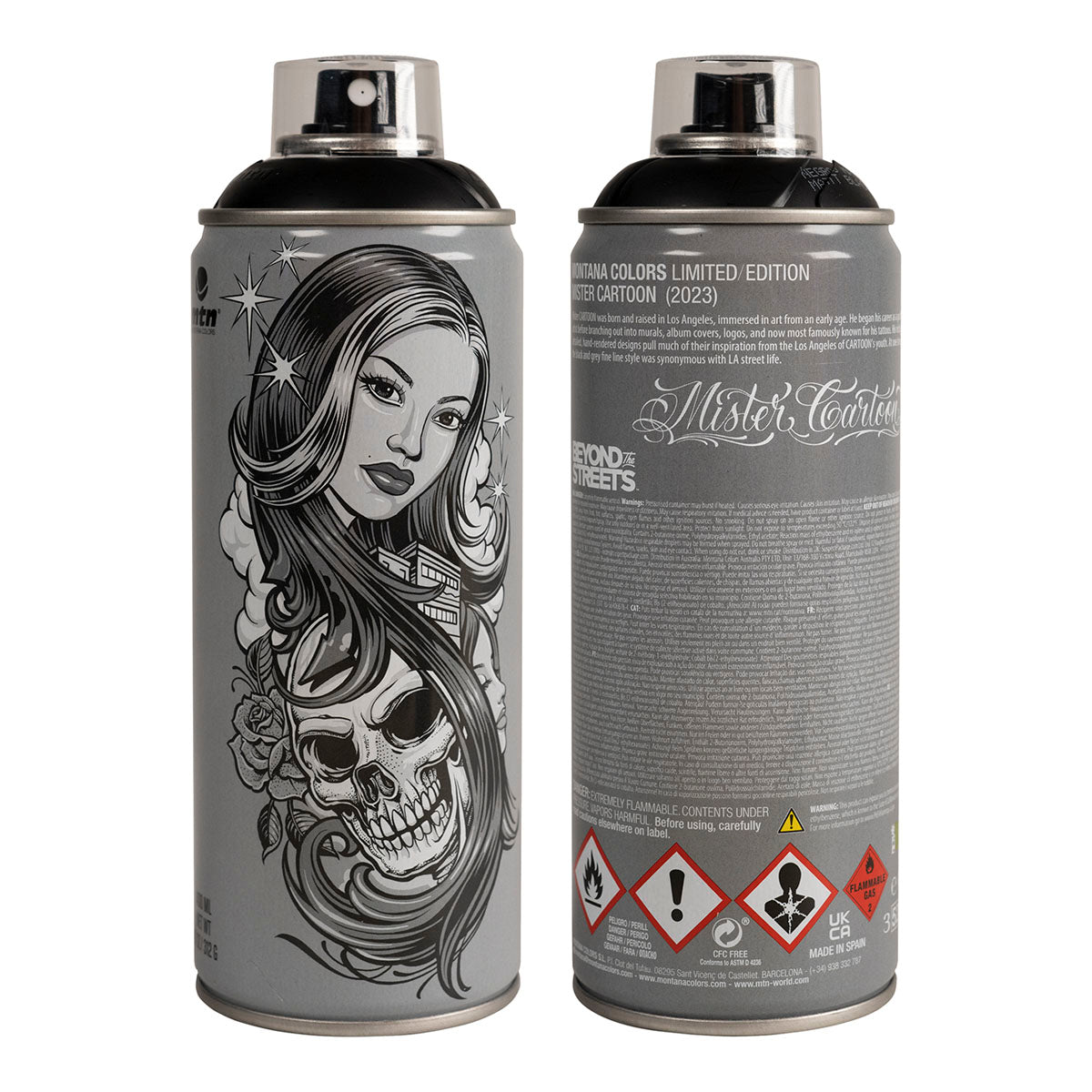 MTN Mister Cartoon Limited Edition Spray Paint 400ml, Matt Black - image 2