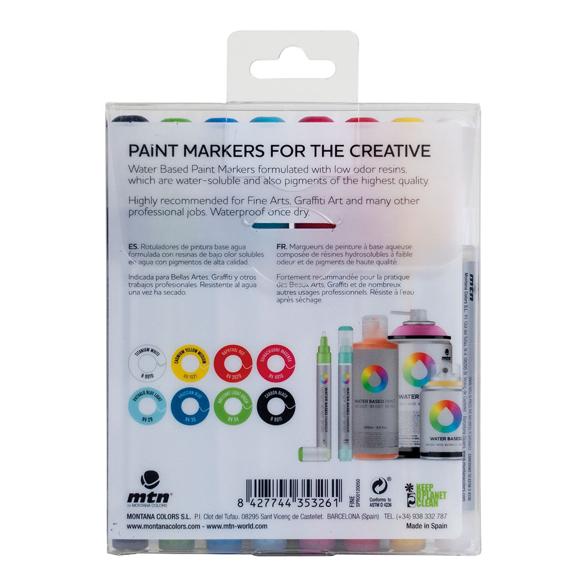 MTN Water Based Markers Fine 3 mm, 8 Set - image 2