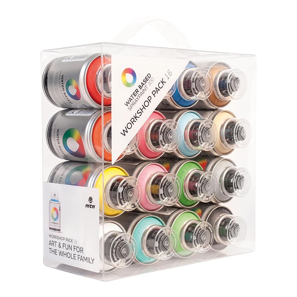 MTN Water Based Spray Paint 100ml Workshop 16 Set - image 1