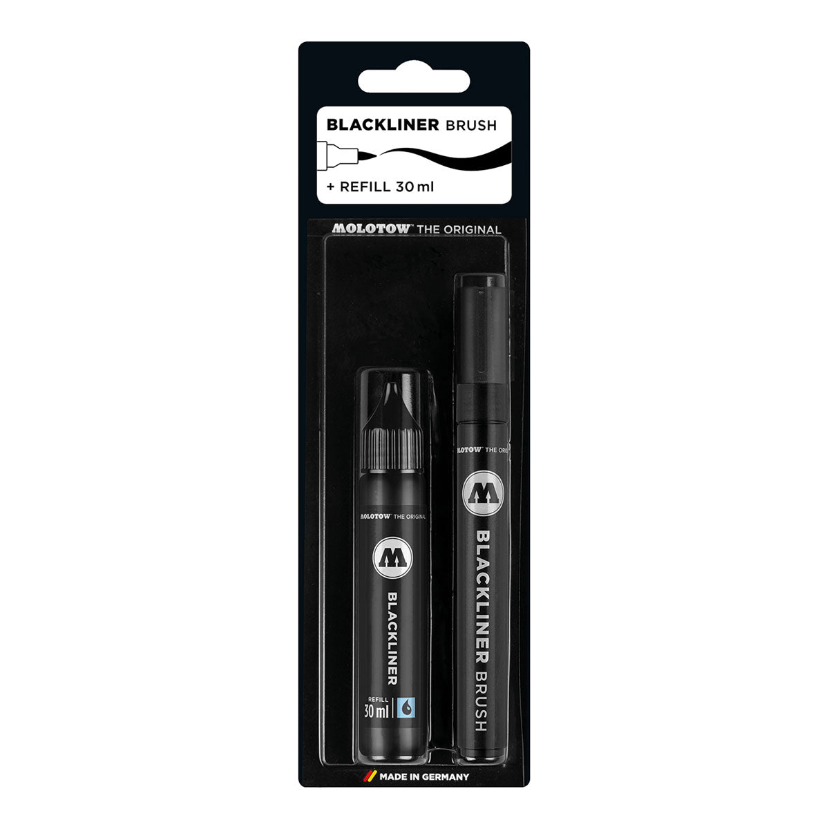 Molotow Blackliner Brush Pen + 30 ml Refill Set - image 2
